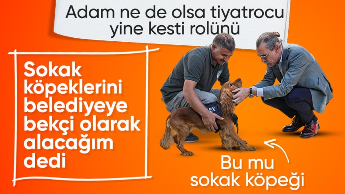 Erdal Beşikçioğlu’nun belediyeye bekçi olarak aldığı sokak köpeği