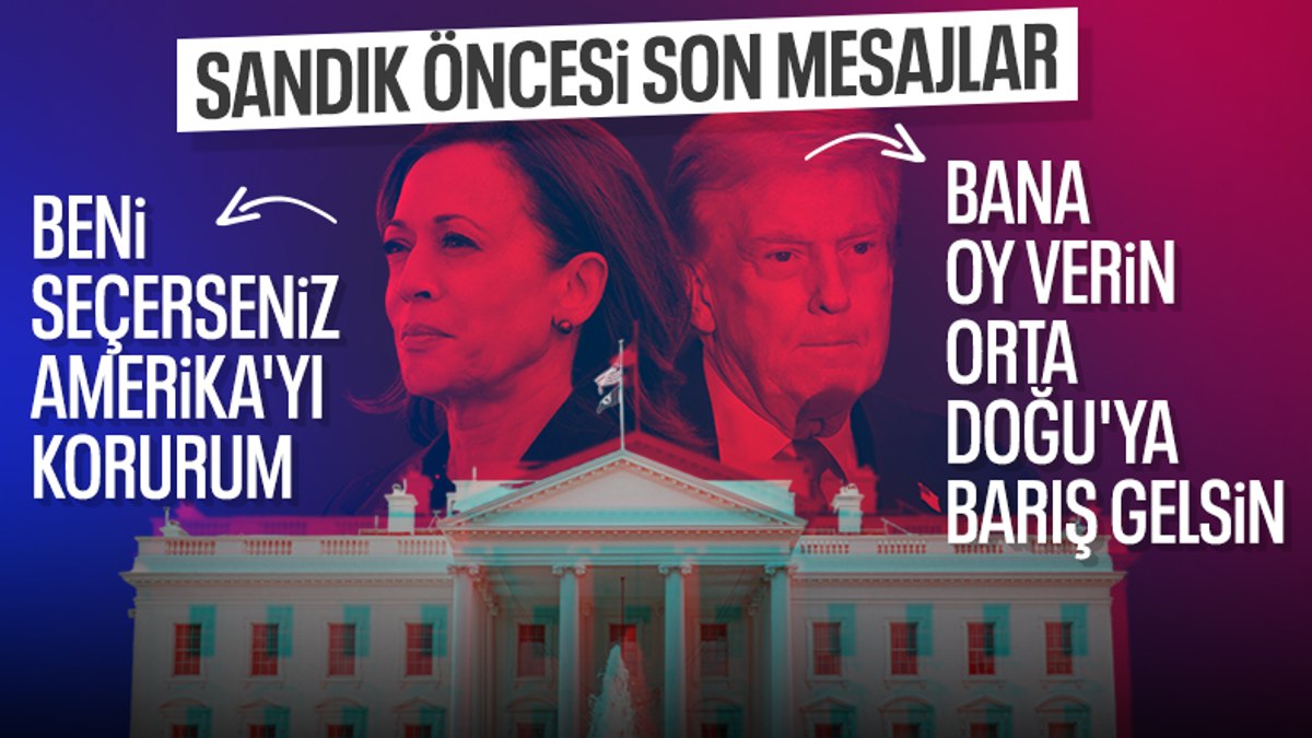 ABD’de kritik seçim: Donald Trump ve Kamala Harris’ten son mesajlar