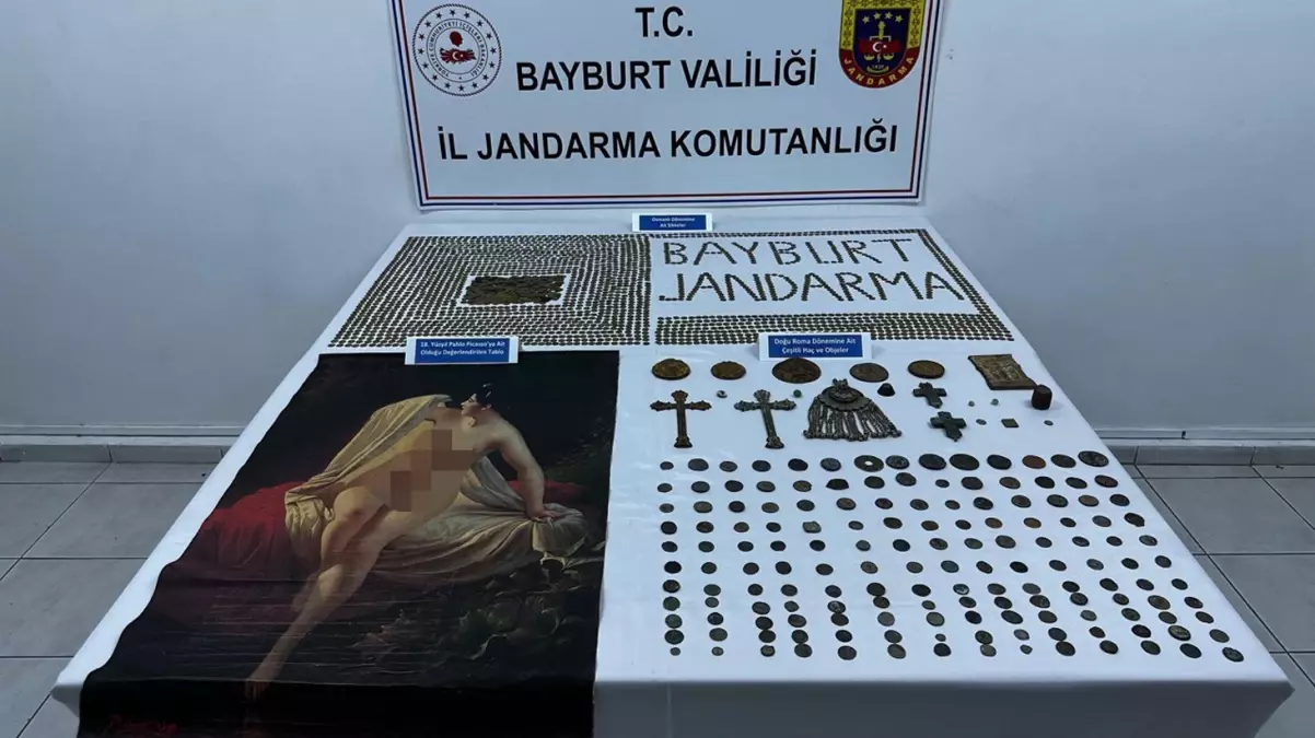 Bayburt’ta Picasso tablosu ele geçirildi