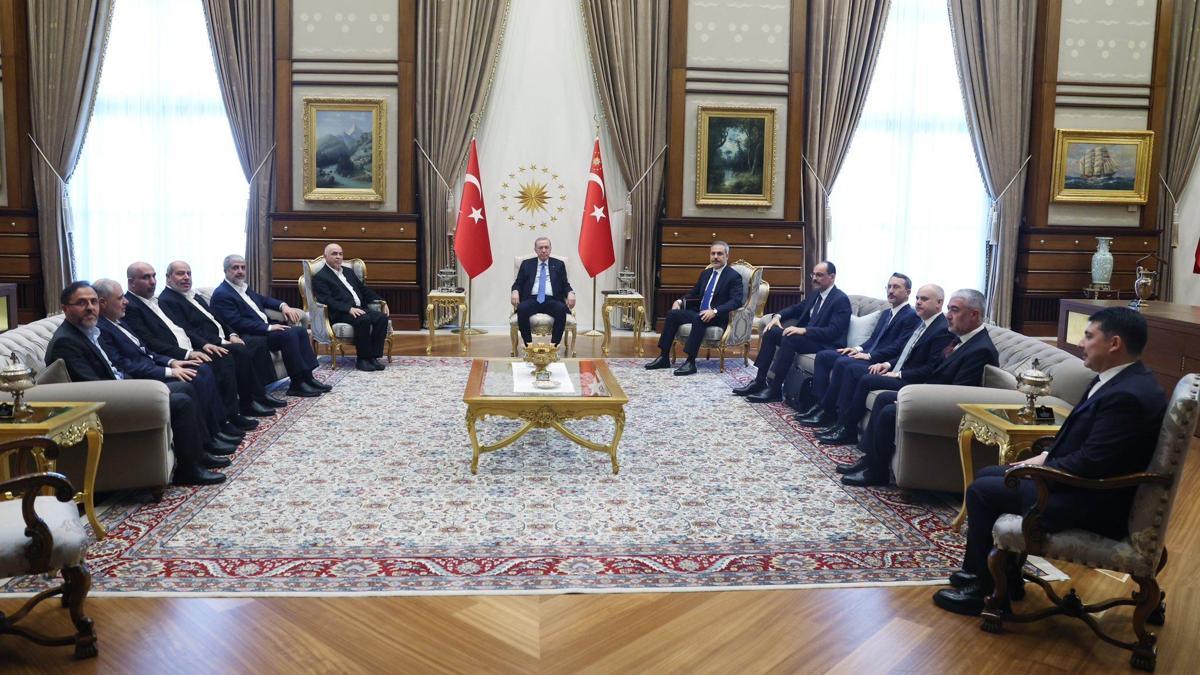SON DAKİKA… Cumhurbaşkanı Erdoğan, Hamas heyetini kabul etti